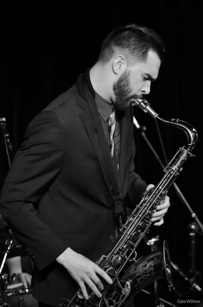 connor d steck playing saxaphone